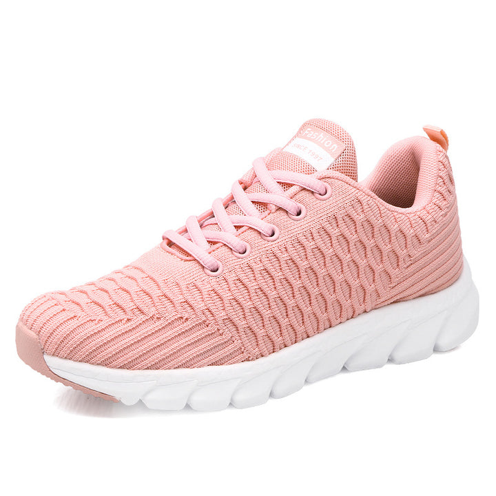 Dame Let Åndbar Strik-Sneakers Stilla