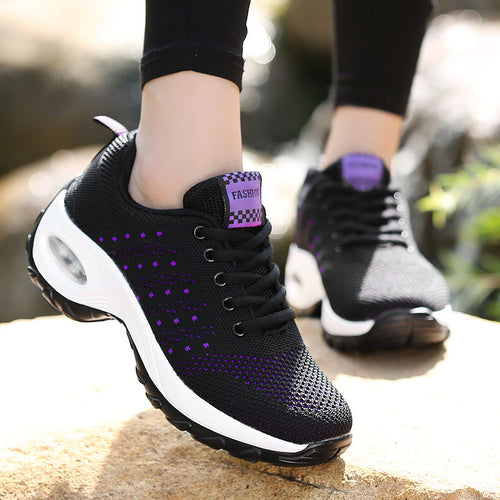 Dame Air-Cushioned Åndbare Sneakers Stilla