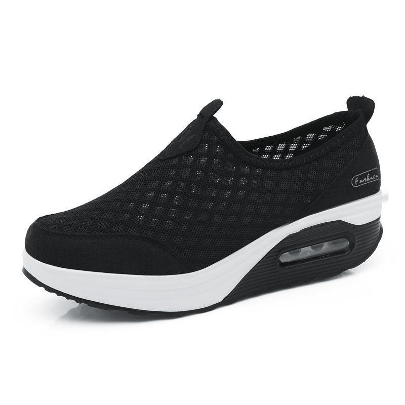 Dame Slip-On Mesh Sneakers med Air Cushion Teknologi Stilla
