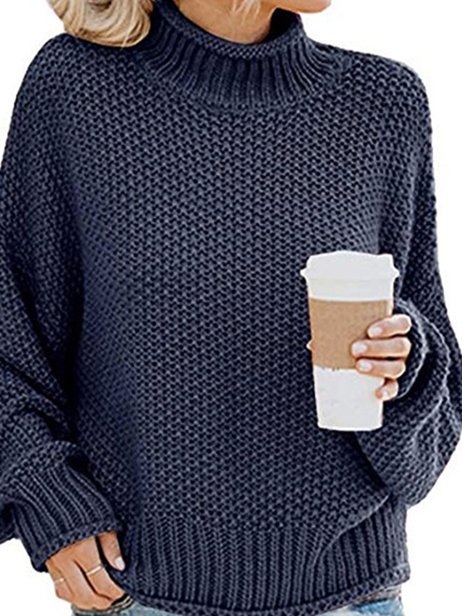Stilla | Pullover med rullekrave og faldende skuldre