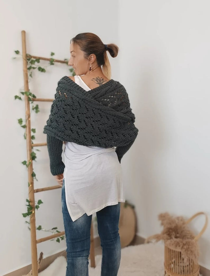 Stilla | Strikscarf med fletmønster