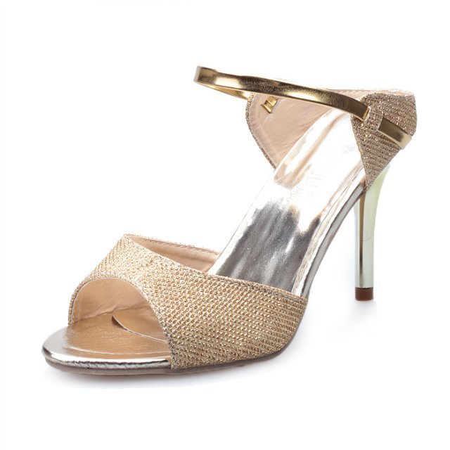 Dame højhælede sandaler med elegant remdesign og glitrende detaljer Stilla
