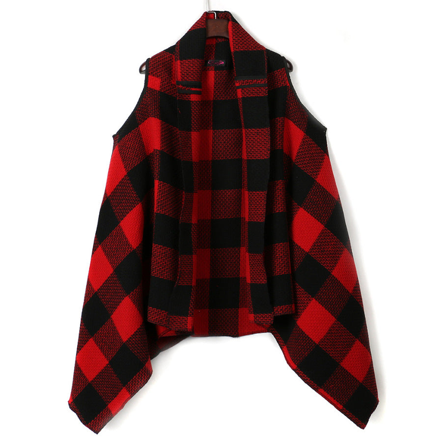 Kvinders Lush Tjekket Poncho Skovae