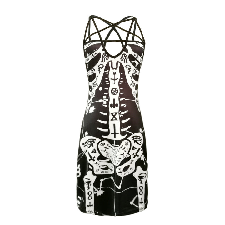 Dame Grafiktryk Bodycon Midi Kjole Stilla