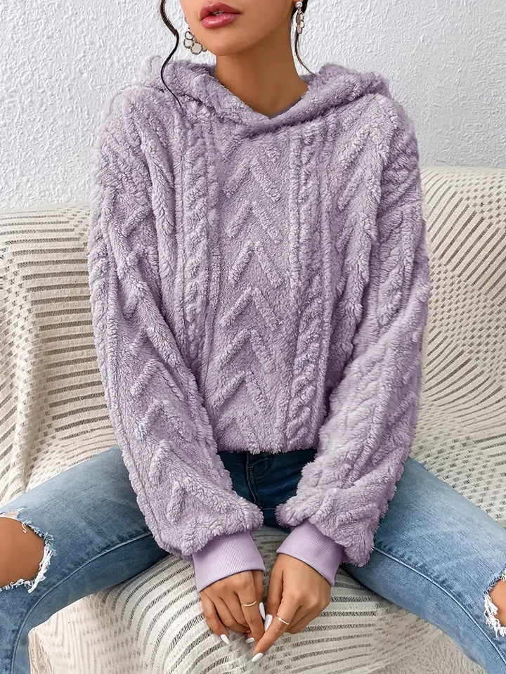 Stilla | Sweatshirt med struktureret hættetrøje