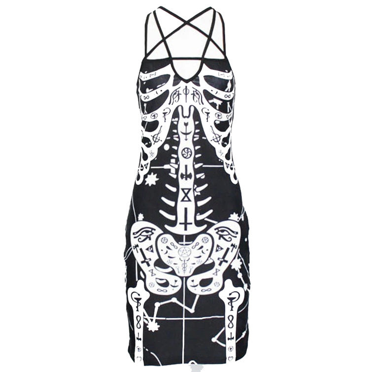 Dame Grafiktryk Bodycon Midi Kjole Stilla