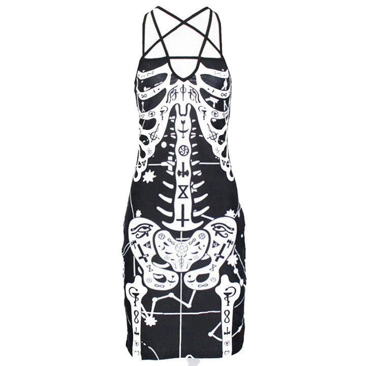 Dame Grafiktryk Bodycon Midi Kjole Stilla