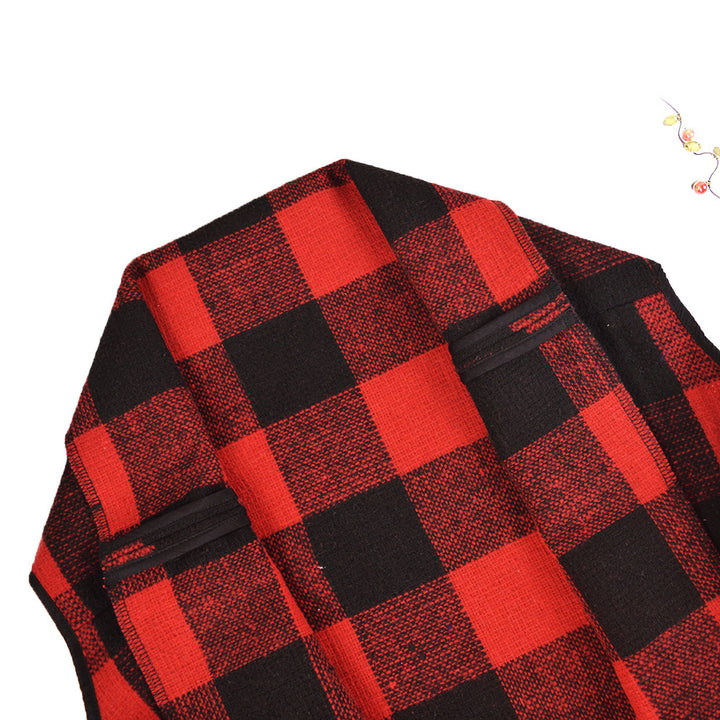 Kvinders Lush Tjekket Poncho Skovae