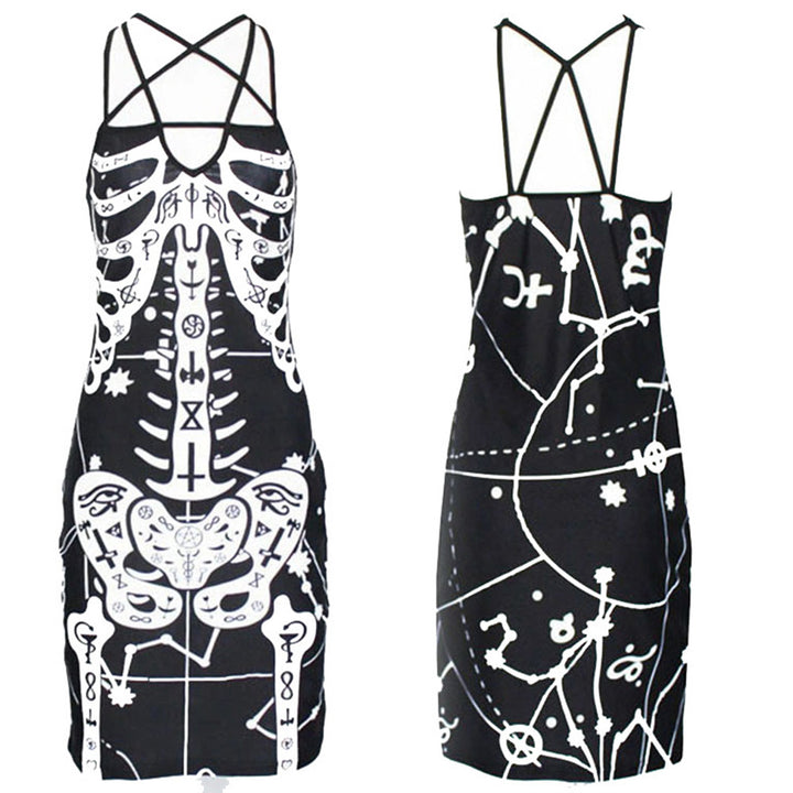 Dame Grafiktryk Bodycon Midi Kjole Stilla