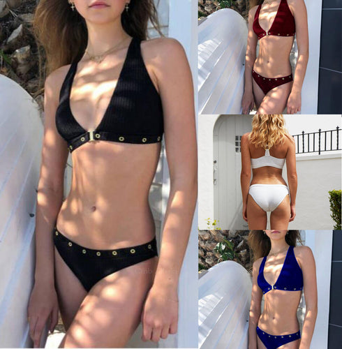 Dame Bandeau Bikini med struktureret tekstur Stilla