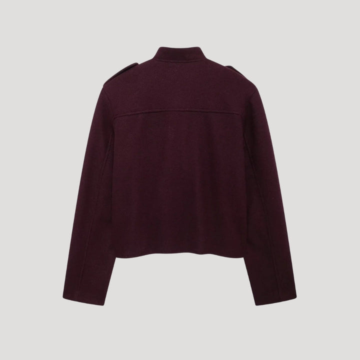 Stilla | Uld Blandet Struktureret Button up Jakke