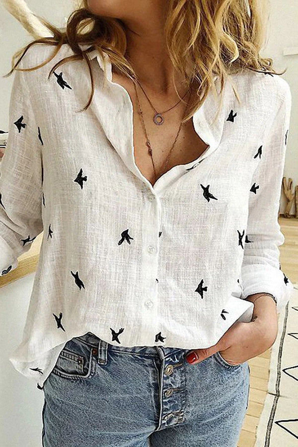 Stilla | Bluse med printmønster