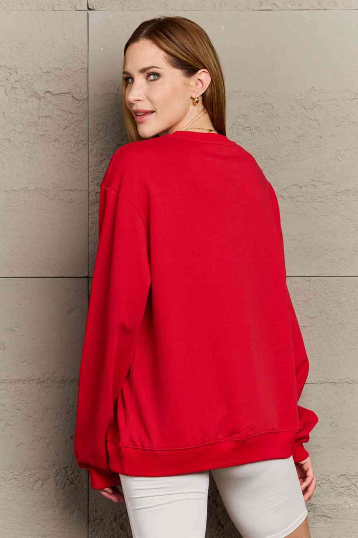 Stilla | Love Full Size Graphic Rund Hals Sweatshirt