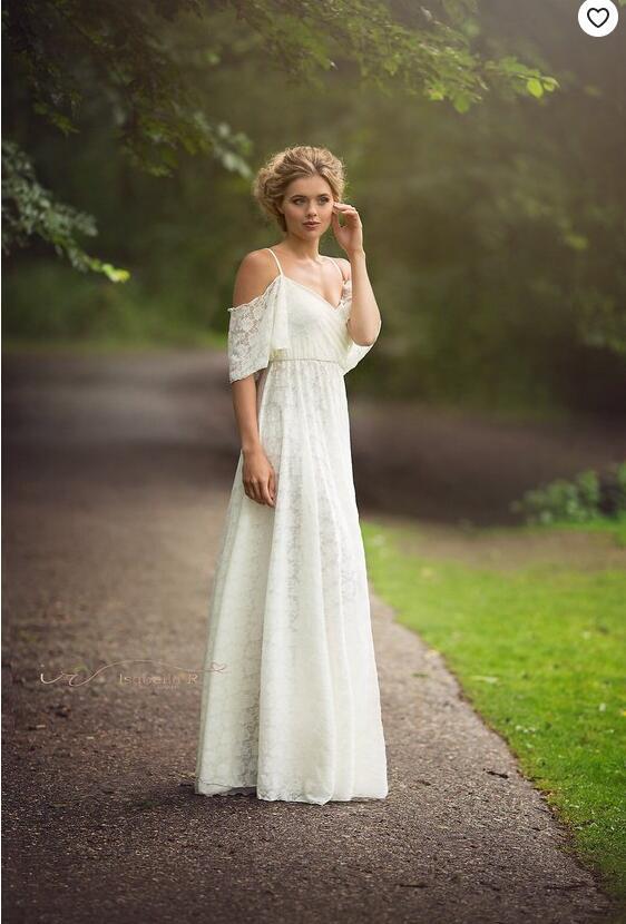 Dame Bohemian Cold Shoulder Maxi Kjole Stilla