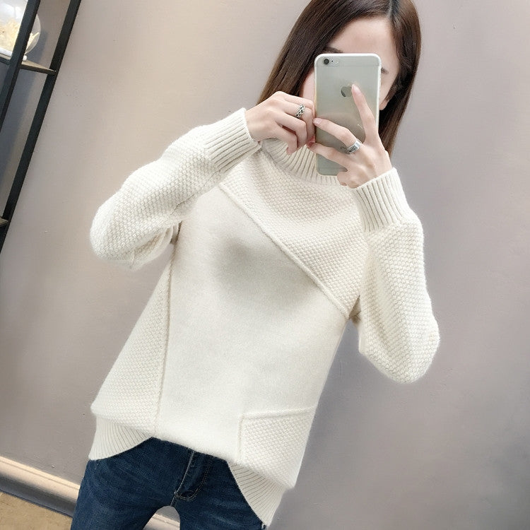 Femme Struktureret Asymmetrisk Strikpullover Stilla