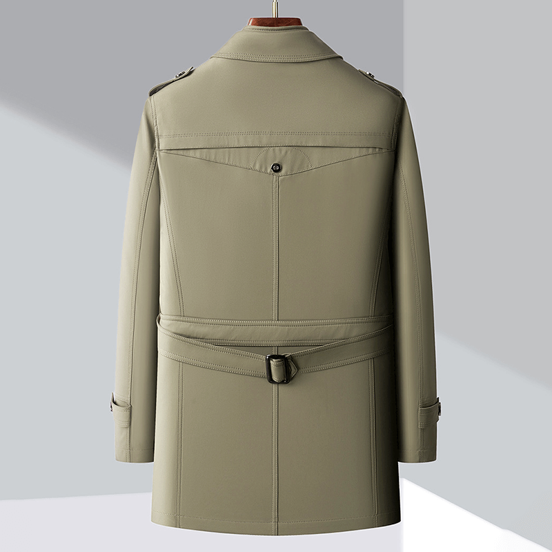Stilla | Herrens dobbeltbrystet trenchcoat