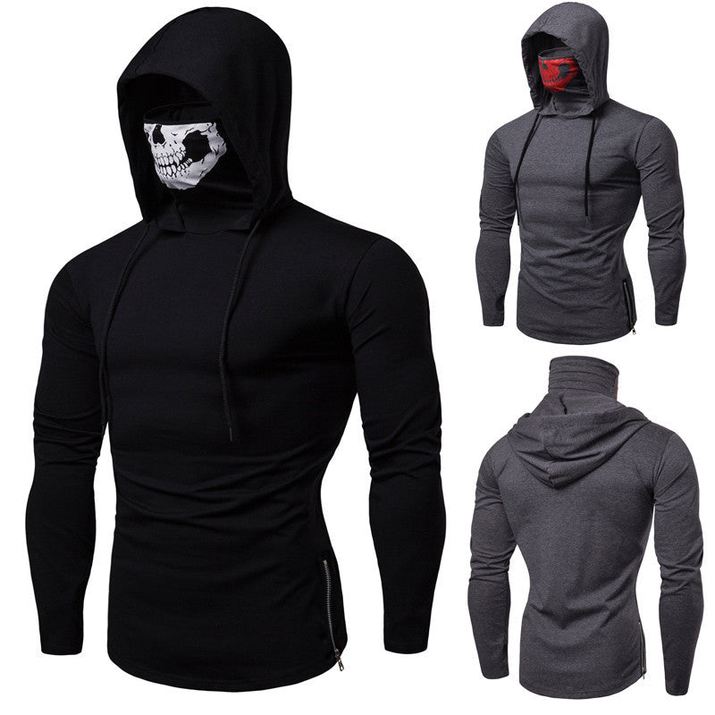 Herren Grafik Performance Hoodie med justerbar ansigtsmaske Stilla