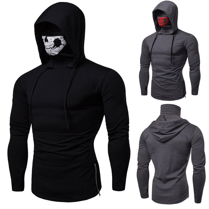 Herren Grafik Performance Hoodie med justerbar ansigtsmaske Stilla