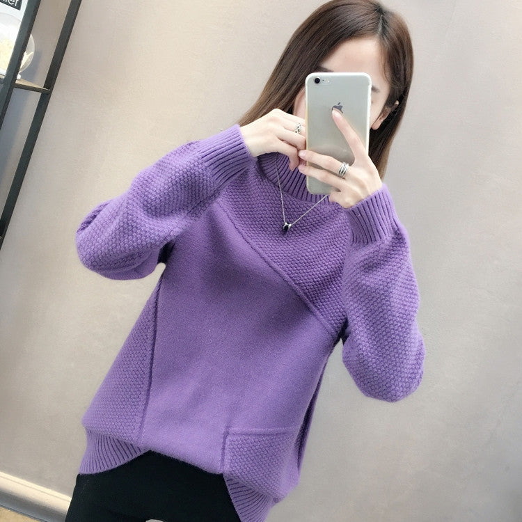 Femme Struktureret Asymmetrisk Strikpullover Stilla
