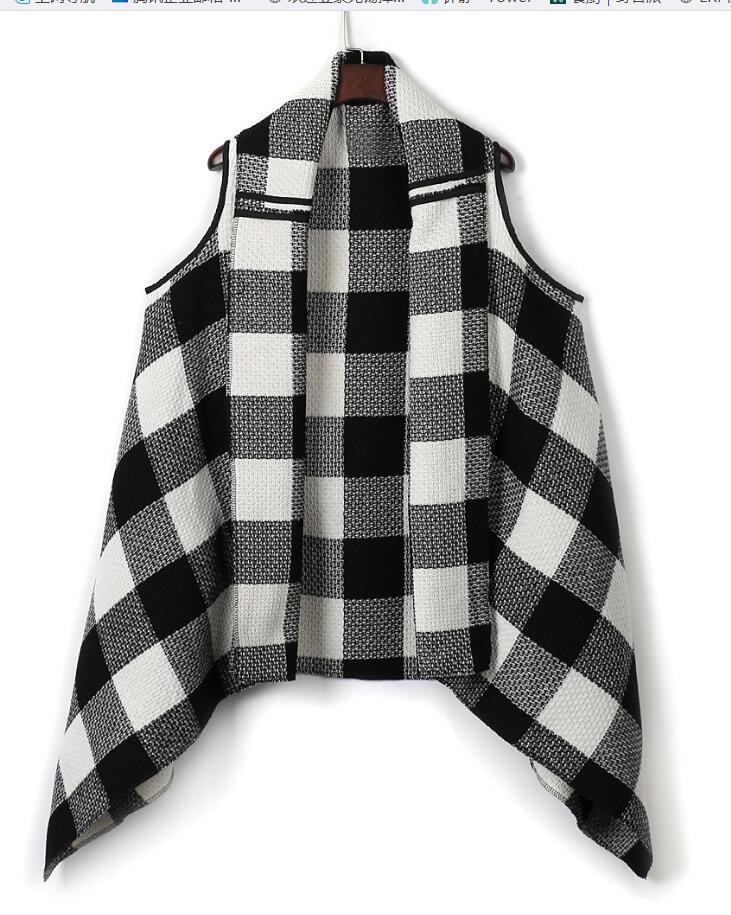 Kvinders Lush Tjekket Poncho Skovae
