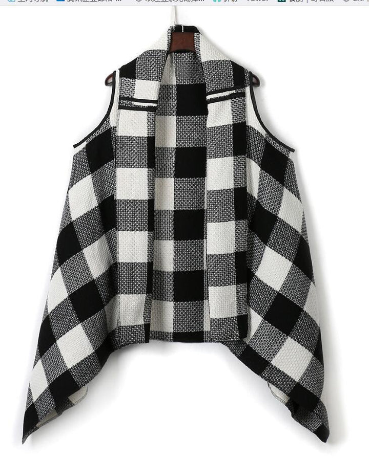 Kvinders Lush Tjekket Poncho Skovae