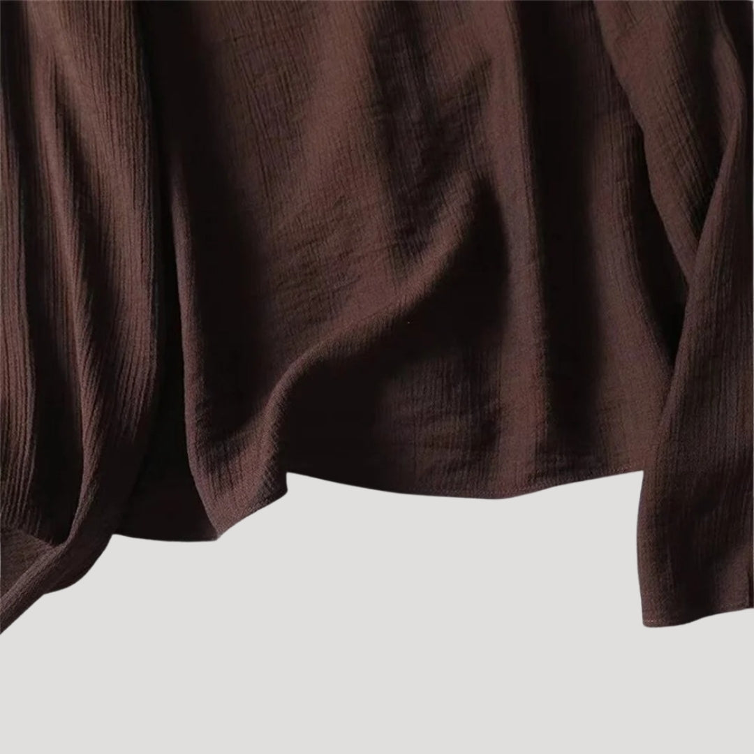 Stilla | Rynket Front Langærmet Bluse