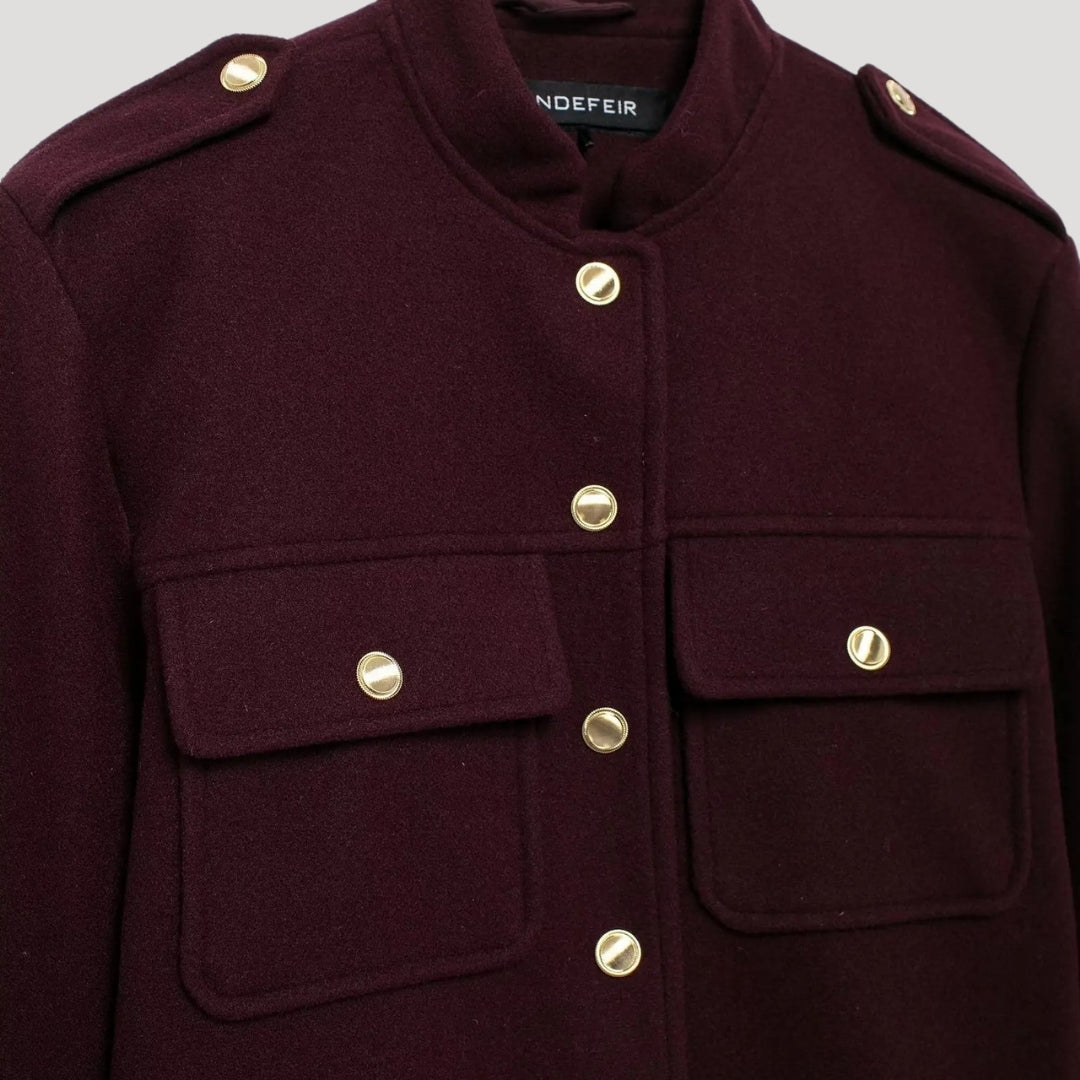 Stilla | Uld Blandet Struktureret Button up Jakke