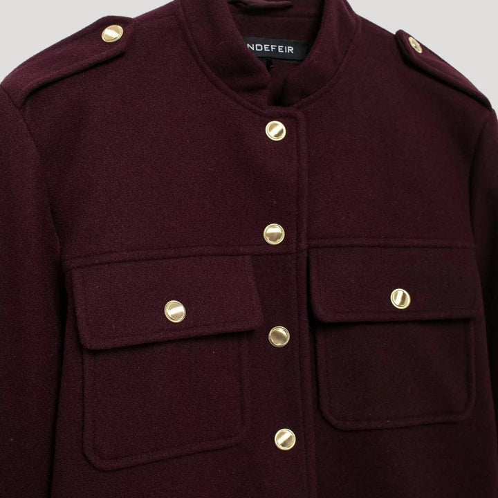 Stilla | Uld Blandet Struktureret Button up Jakke