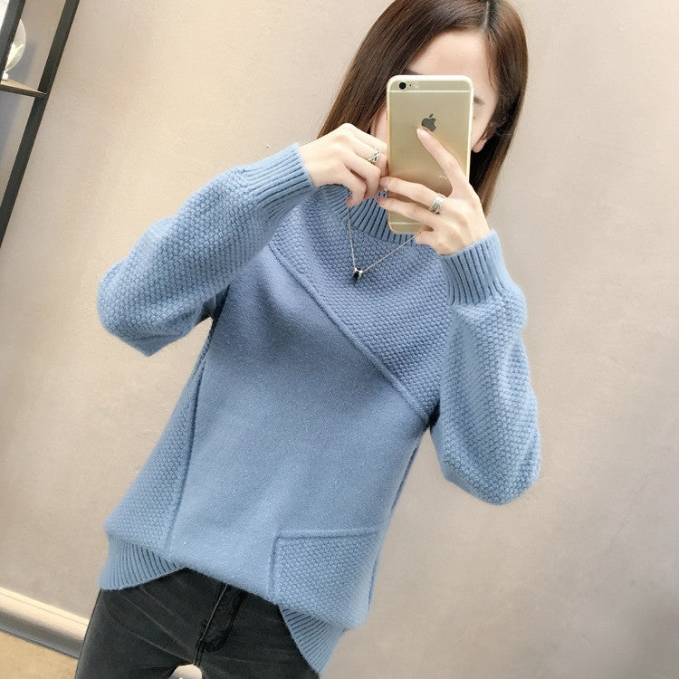 Femme Struktureret Asymmetrisk Strikpullover Stilla
