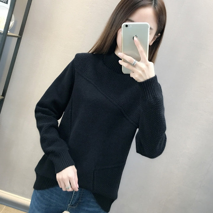 Femme Struktureret Asymmetrisk Strikpullover Stilla