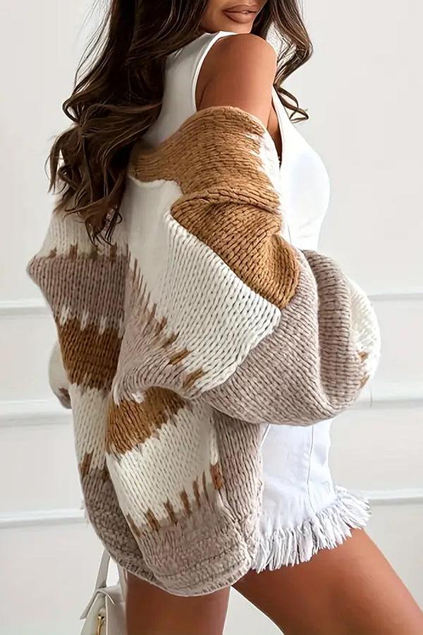 Stilla | Cozy Cardigan med Kontrasterende Sømme