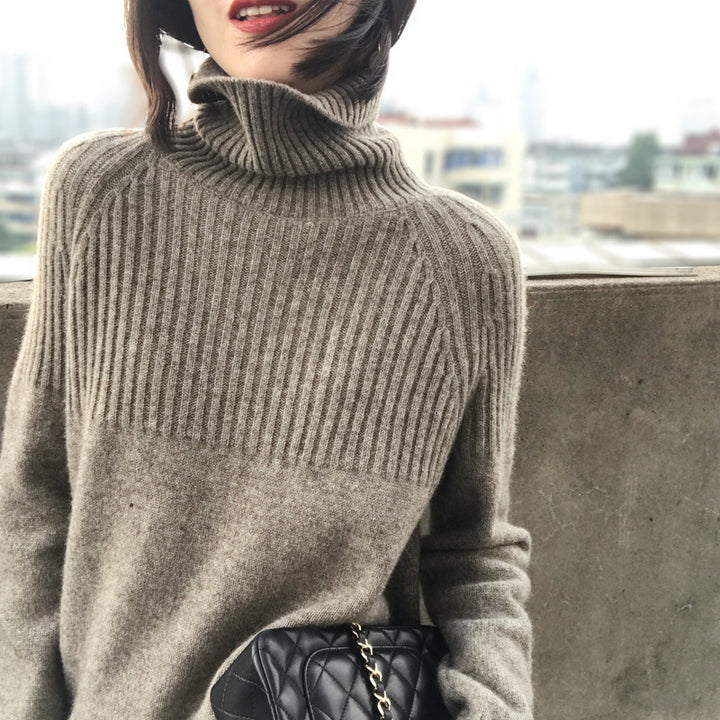 Femme Chunky Højkrave Strikpullover Stilla