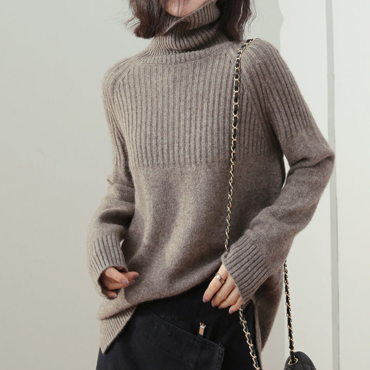 Femme Chunky Højkrave Strikpullover Stilla