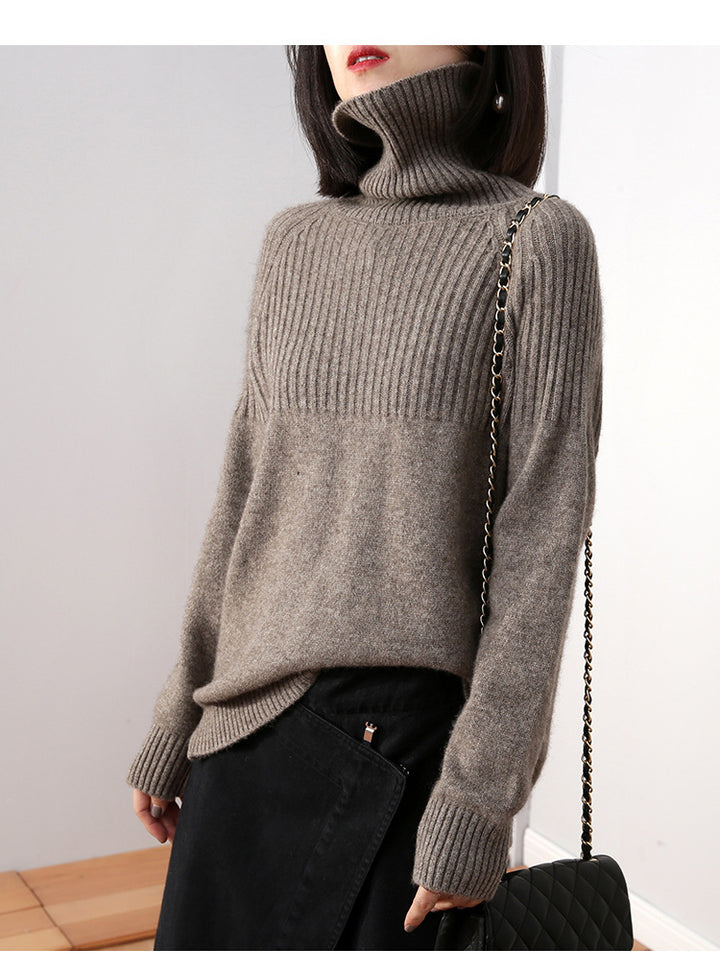Femme Chunky Højkrave Strikpullover Stilla