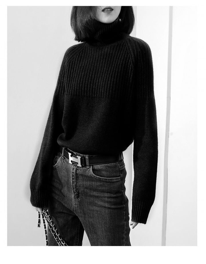 Femme Chunky Højkrave Strikpullover Stilla
