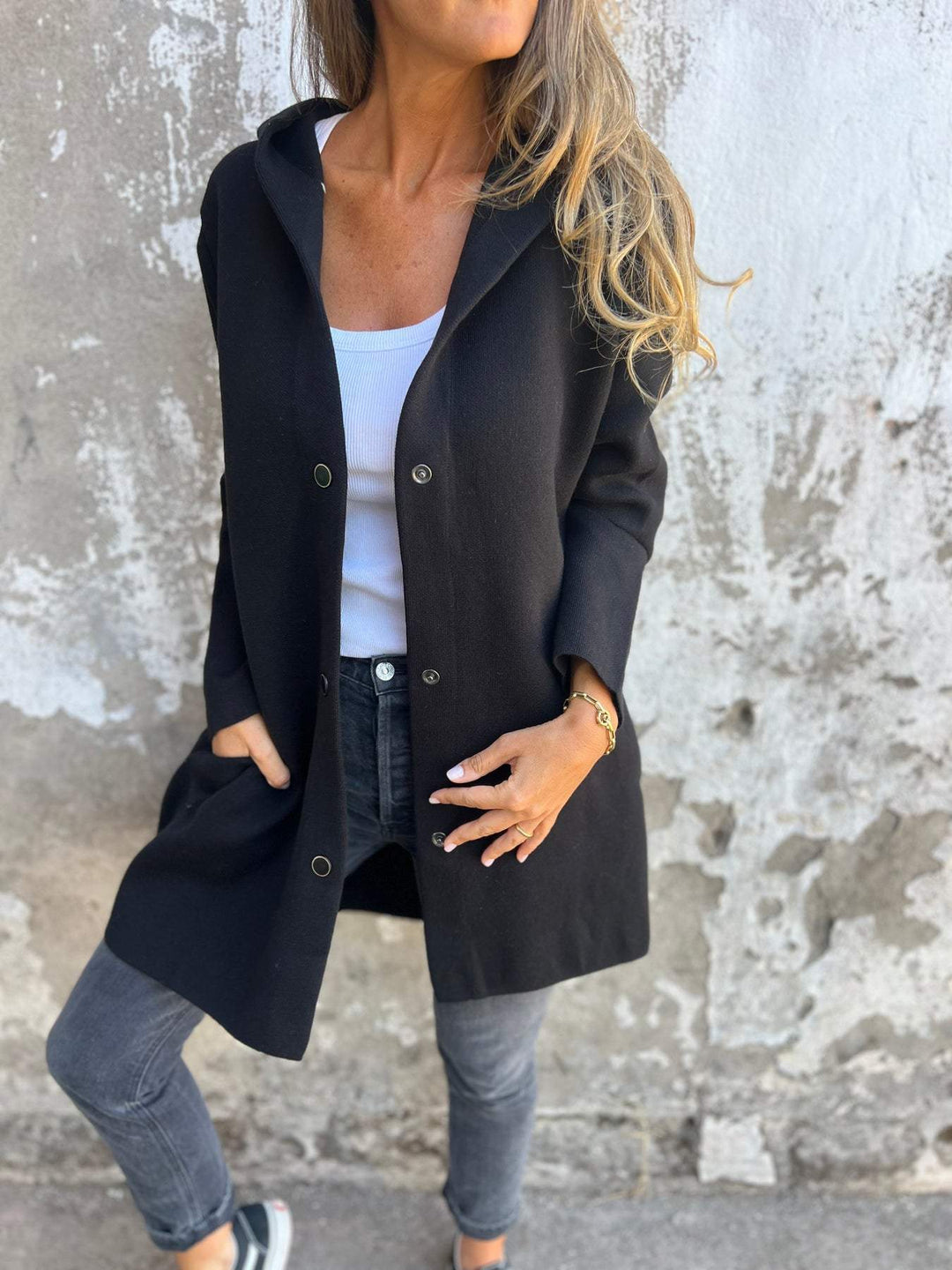 Stilla | Casual Enkeltknap Blazer med Hætte