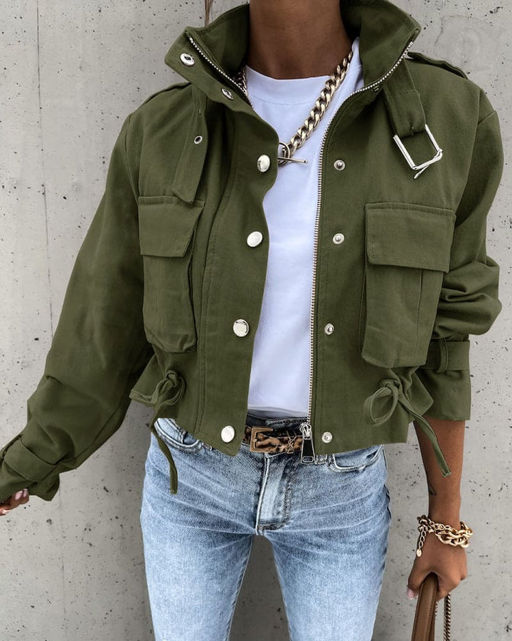 Stilla | Dame Crop Utility Jakke