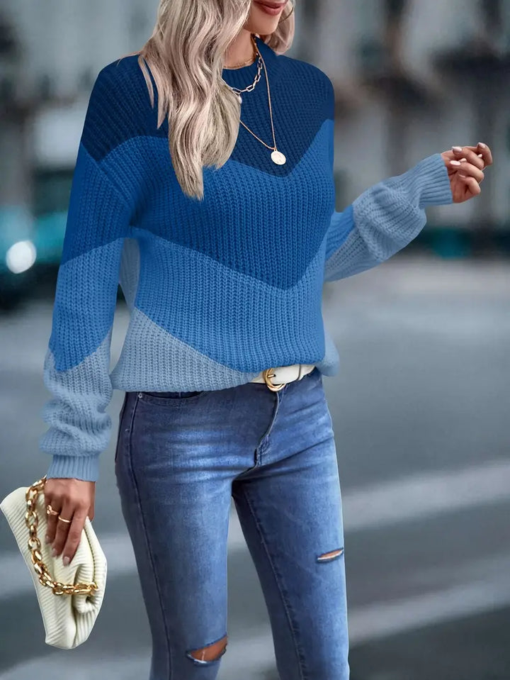 Stilla | Strikpullover Med Tryk