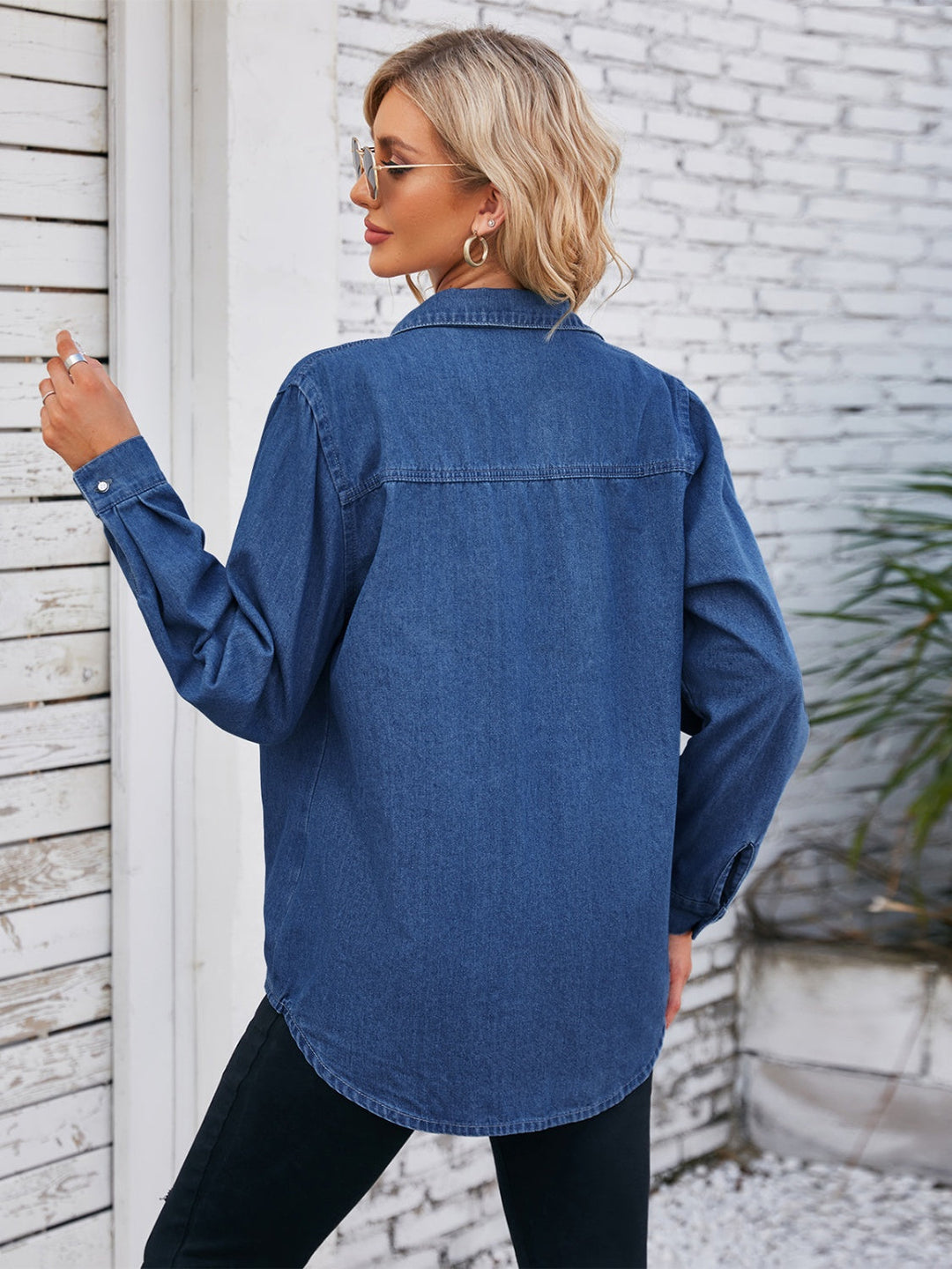 Stilla | Up Collared Neck Denim Jacket