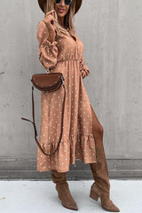 Stilla | Midi Split Knappet Med Pletter Nisha
