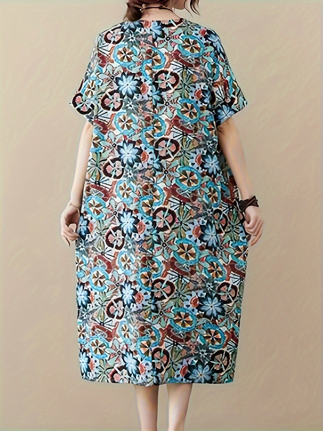 Stilla | Linen Boho Kjole Plus Size