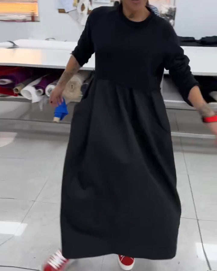 Stilla | Casual Poplin Kjole Med Brede Ærmer