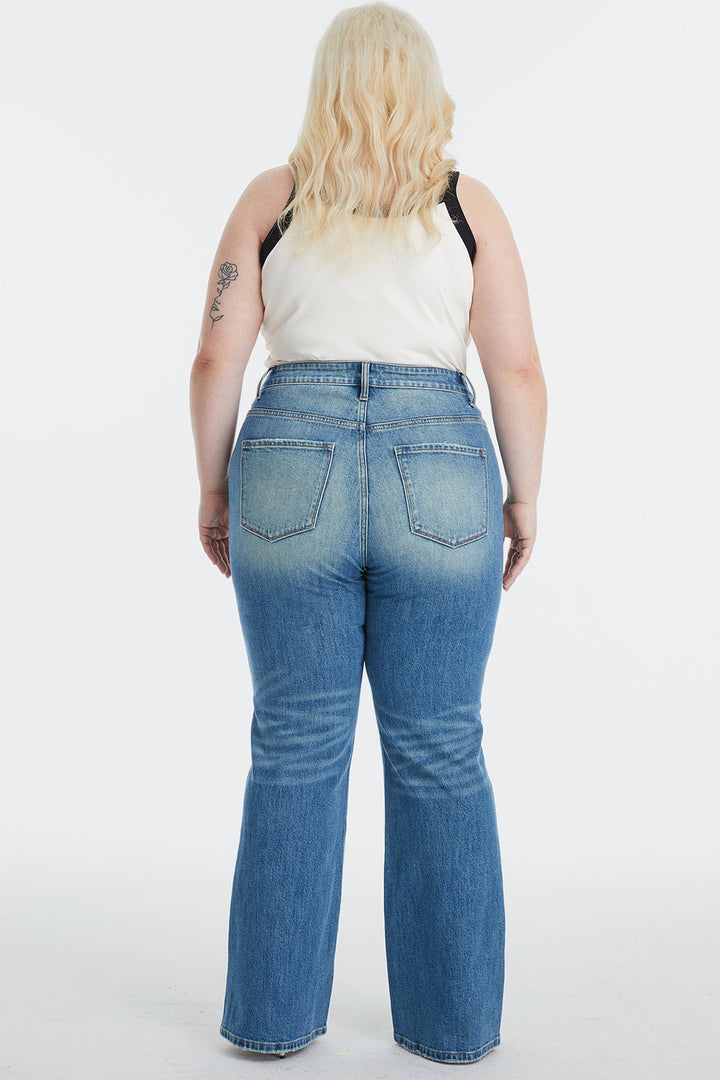 Stilla | Full Size Ultra High-waist Gradient Bootcut Jeans
