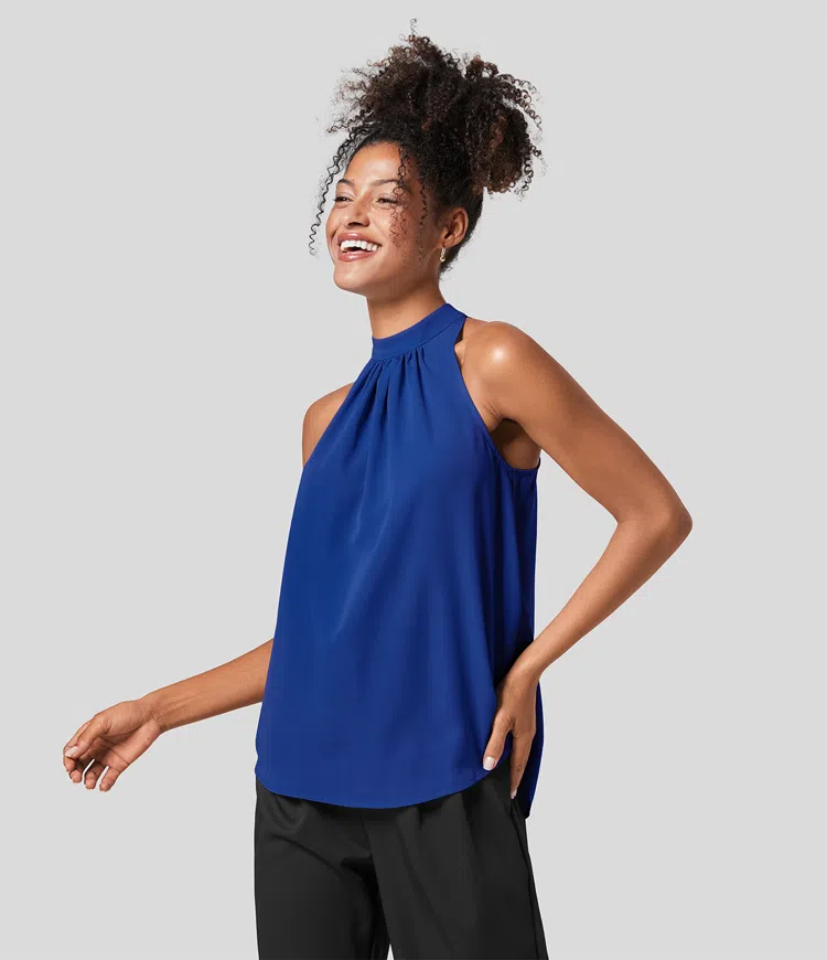 Stilla | Dame Bluse Halterneck Med Ryg