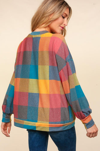 Stilla | Haptics Kort Skåret Ternet Crewneck Overdel