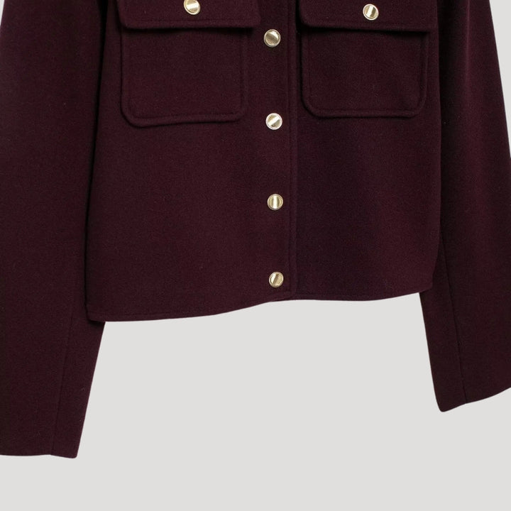Stilla | Uld Blandet Struktureret Button up Jakke