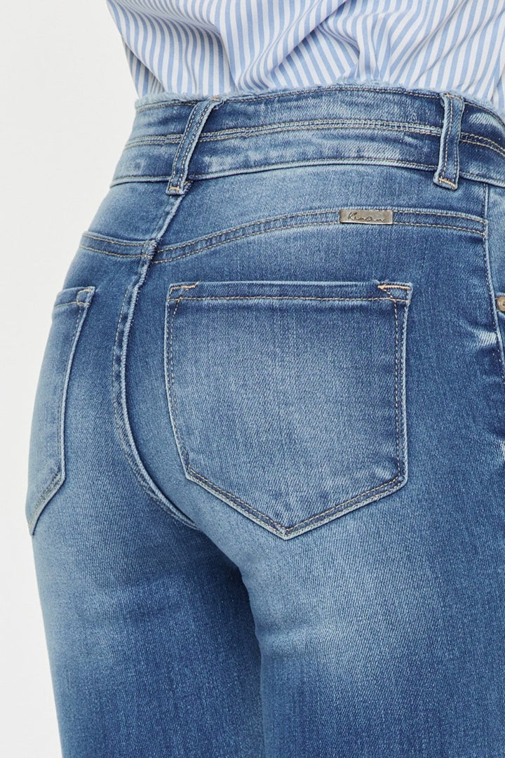 Stilla | Distressed Raw Hem Høj Talje Jeans