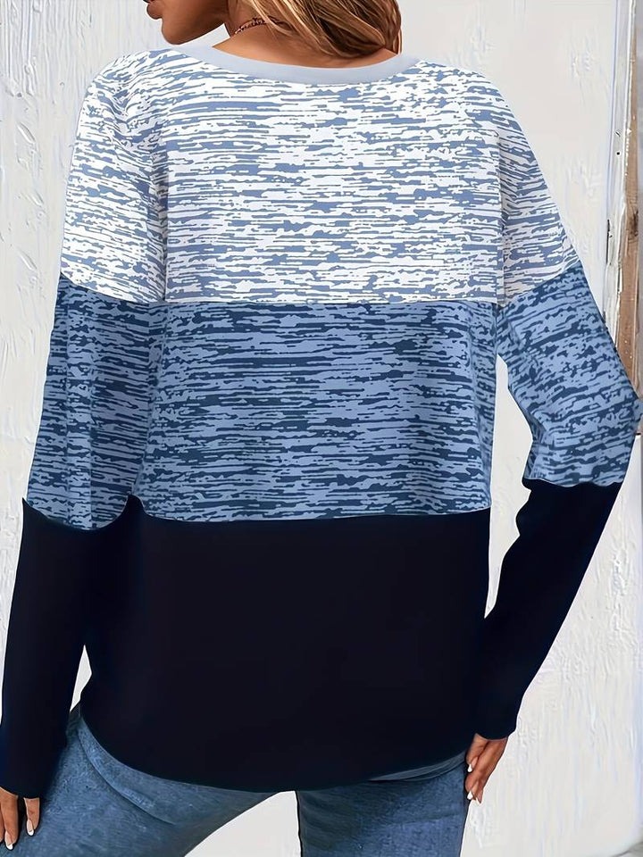 Stilla | T-shirt Rund hals color block