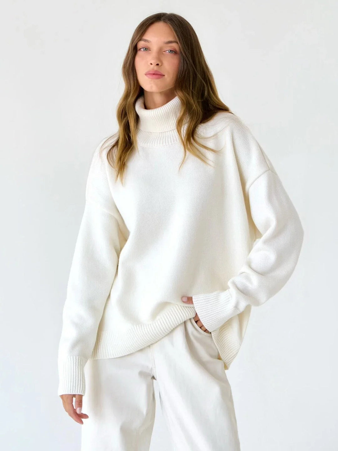 Stilla | S tørremaskinen Oversize-sweater med høj hals