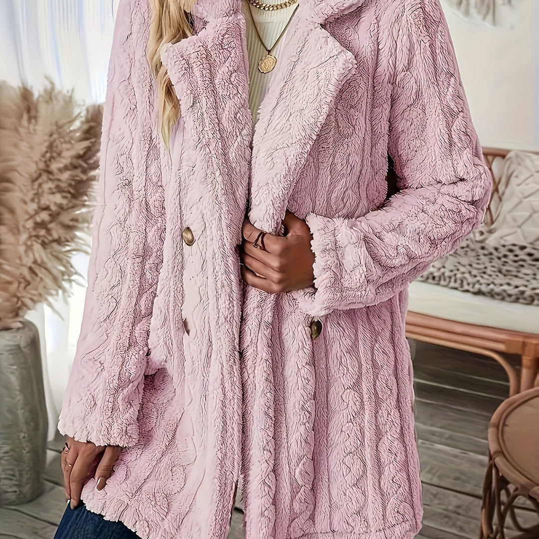 Stilla | Jas Lang Fluffy Dobbelt Sidet